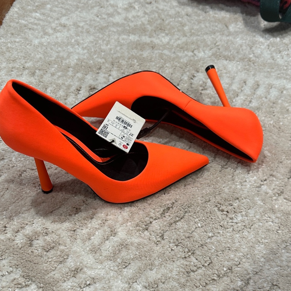 Zara Bright Orange Heels